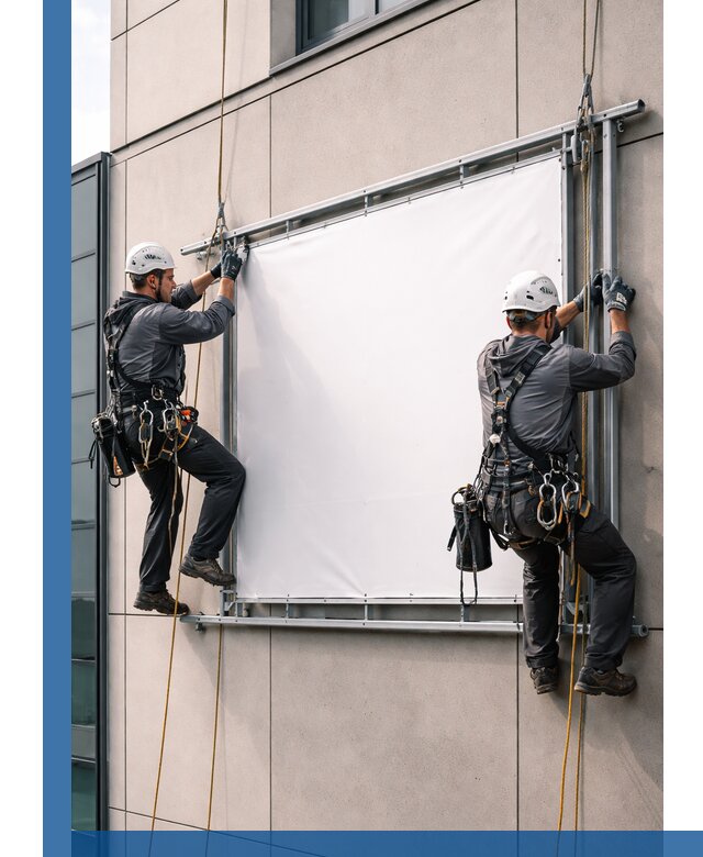 Монтаж наружной рекламной вывески в Чистополе под ключ