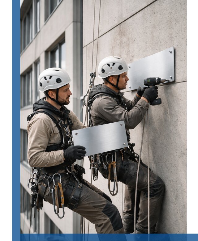 Монтаж табличек и указателей в Чистополе для зданий и сооружений