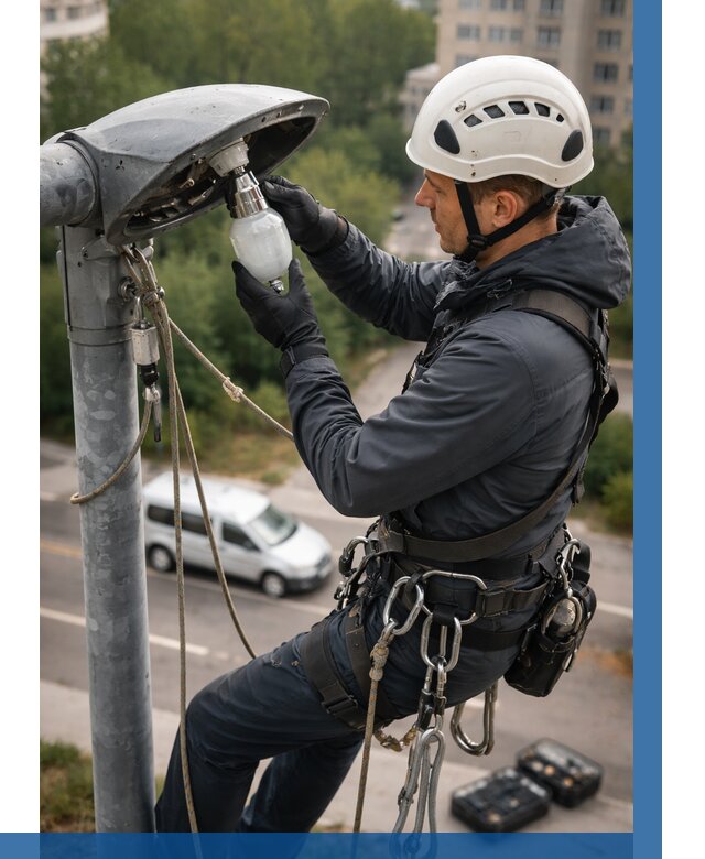 Замена ламп на высоте в Чистополе от 2560 р. | ВЫСОТНИК-Чст