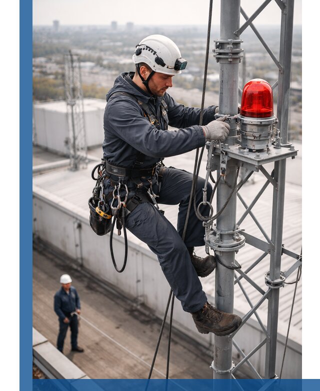 Монтаж заградительных огней и обслуживание объектов в Чистополе
