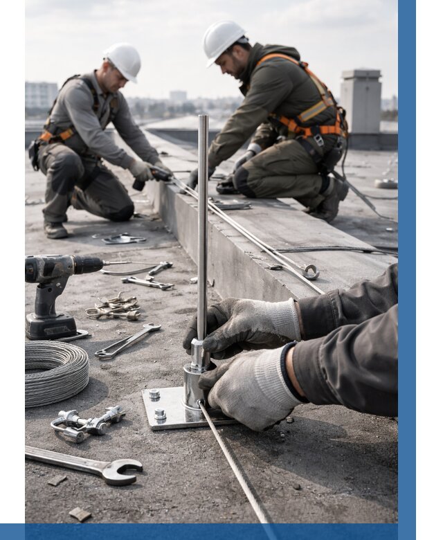 Монтаж молниезащиты на кровле в Чистополе цена от 25598 р. | ВЫСОТНИК-Чст