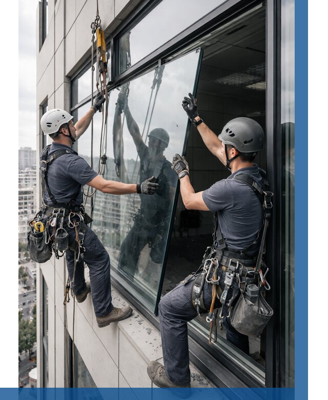 Замена стеклопакетов на высоте в Чистополе от 5631 р. | ВЫСОТНИК-Чст