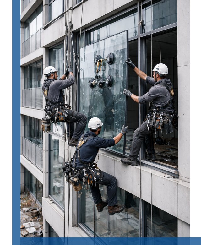 Фасадное остекление и монтаж витражей зданий в Чистополе под ключ