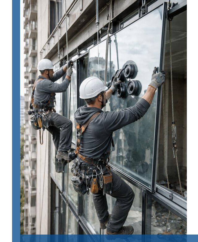 Витражное остекление фасадов и лоджий в Чистополе под ключ