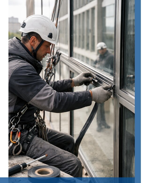 Ремонт витражных конструкций в Чистополе от 3584 р. | ВЫСОТНИК-Чст