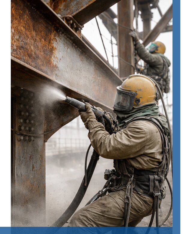 Пескоструйная очистка металлоконструкций в Чистополе по 614 р. ВЫСОТНИК-Чст