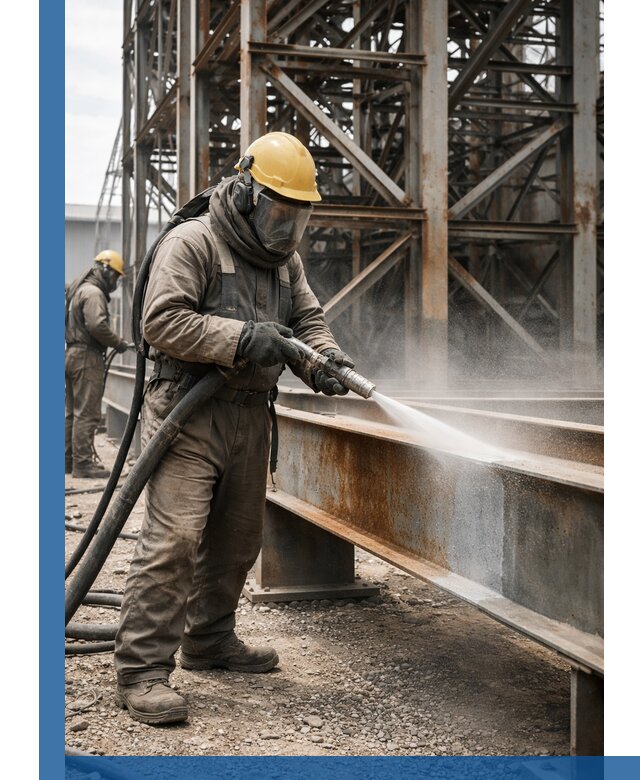 Пескоструйная очистка металлоконструкций в Чистополе промышленная