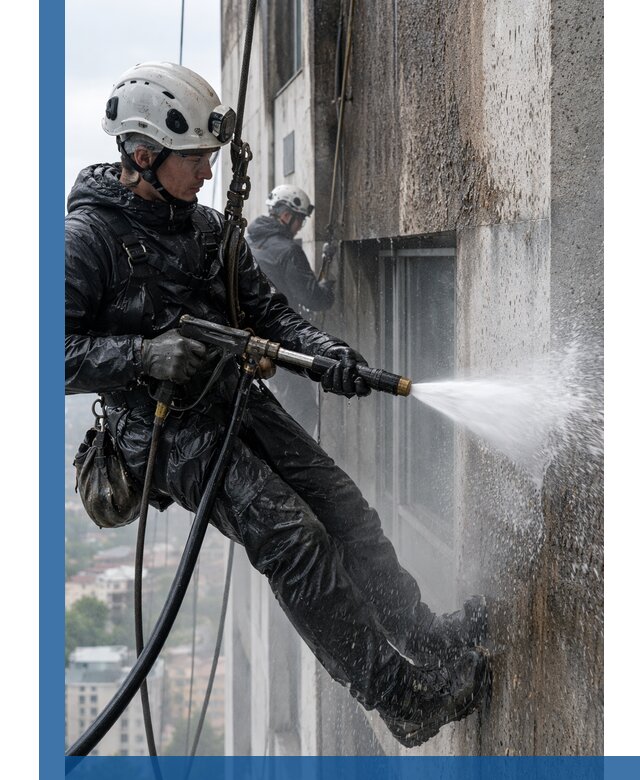 Гидроструйная очистка фасадов и конструкций в Чистополе