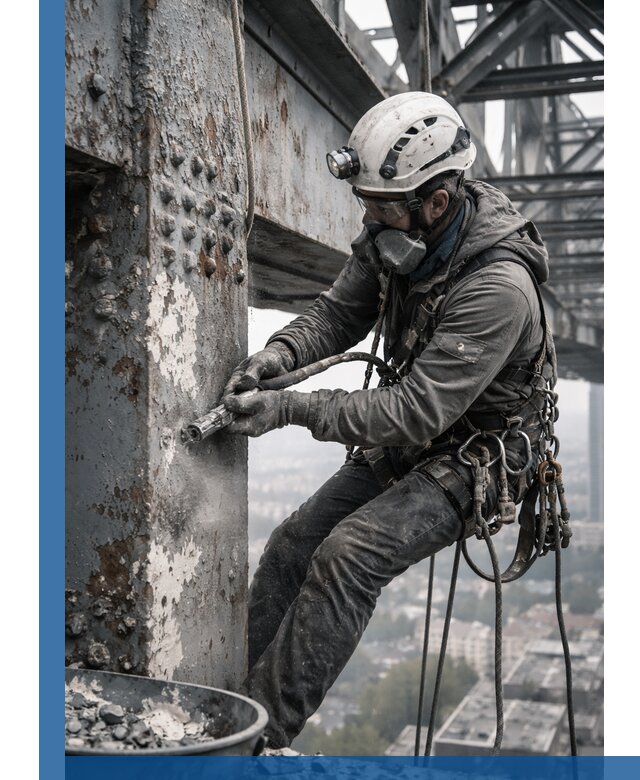 Удаление старой краски с металлических конструкций в Чистополе