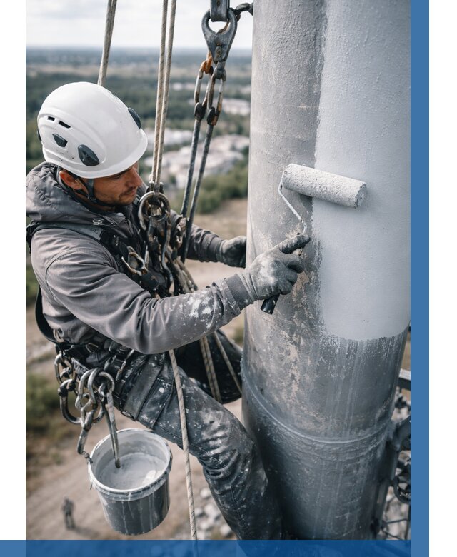 Покраска мачт связи под ключ в Чистополе от 870 р. | ВЫСОТНИК-Чст