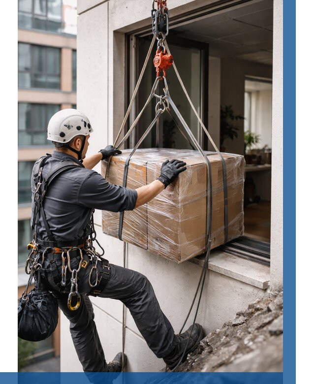 Подъем груза через окно в Чистополе от 4608 р. | ВЫСОТНИК-Чст