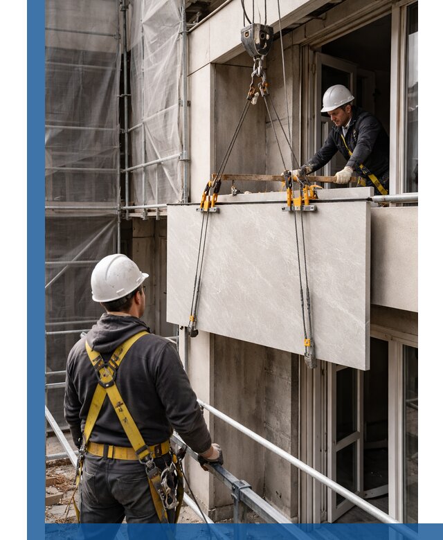 Подъем керамогранита на этаж в Чистополе грузчиками и техникой