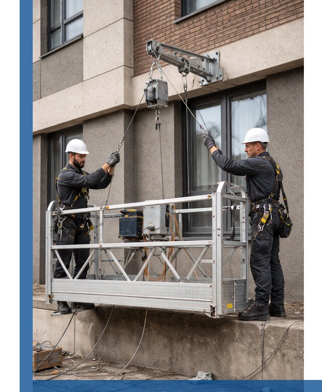 Монтаж и подъем фасадной люльки в Чистополе с гарантией безопасности