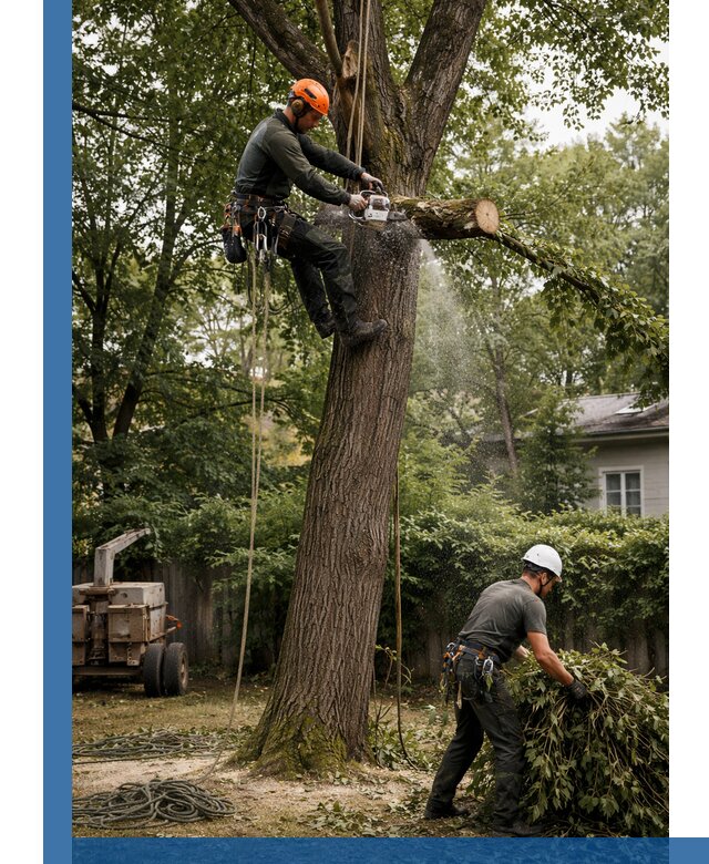Кронирование деревьев в Чистополе, безопасная высотная обрезка