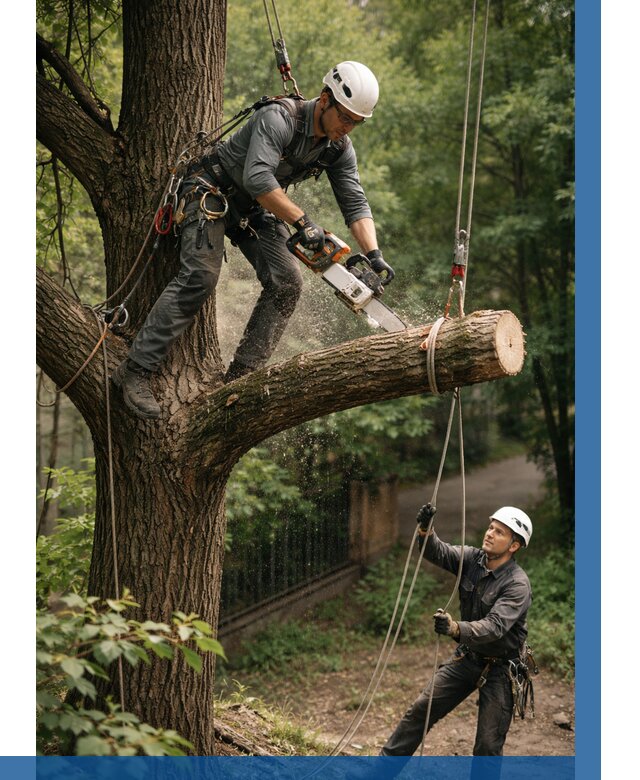 Спил деревьев альпинистами в Чистополе от 8191 р. | ВЫСОТНИК-Чст