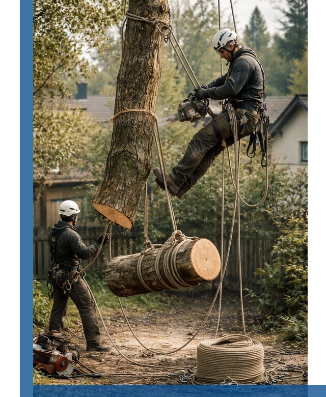 Валка деревьев частями в Чистополе, безопасно и аккуратно