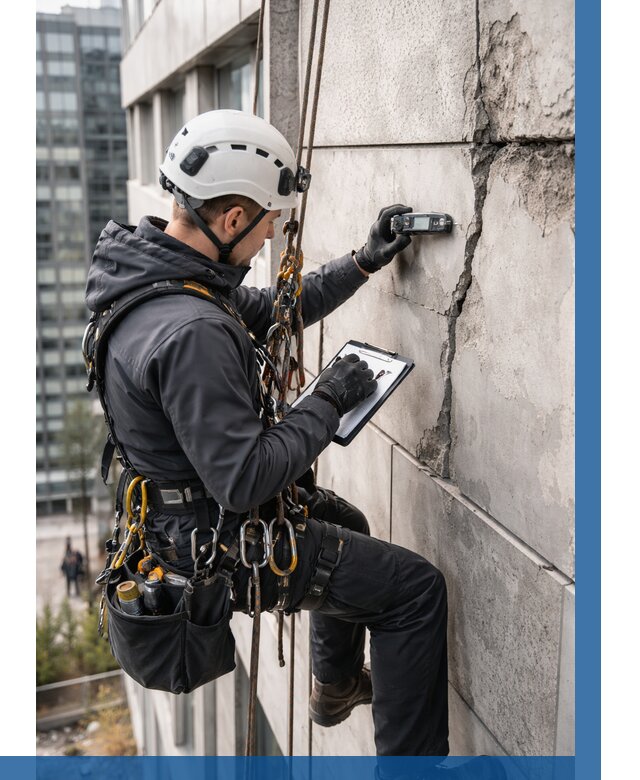 Обследование фасада альпинистами в Чистополе от 123 р. | ВЫСОТНИК-Чст