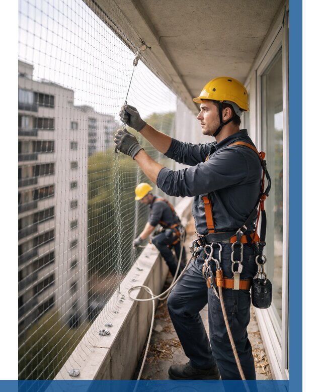 Монтаж сетки от птиц в Чистополе от 4608 р. | ВЫСОТНИК-Чст