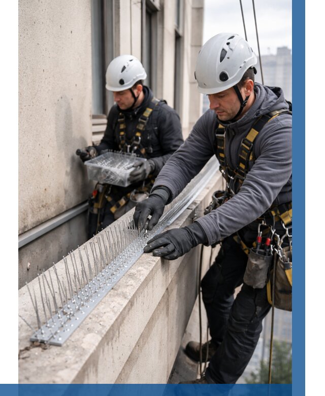 Установка шипов от птиц в Чистополе от 870 р. | ВЫСОТНИК-Чст